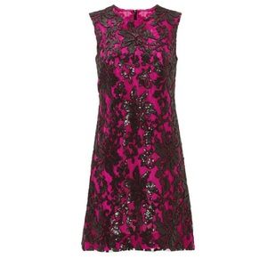 DVF Pink Kaleb Sequin Shift Dress